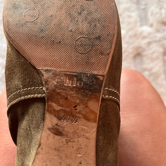 Chloé  Suede olive  riding boots size 40.5 - Picture 2 of 7